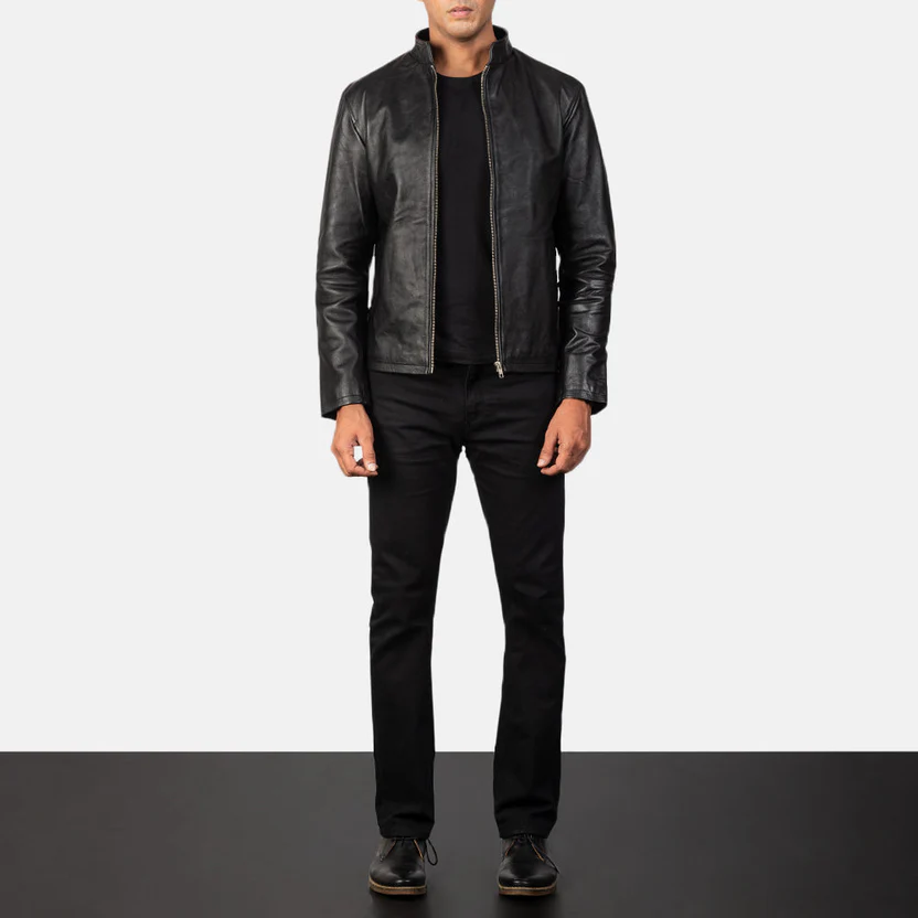 Alex Leather Biker Jacket - Image 3