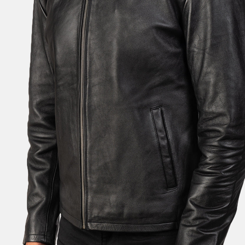 Alex Leather Biker Jacket - Image 6
