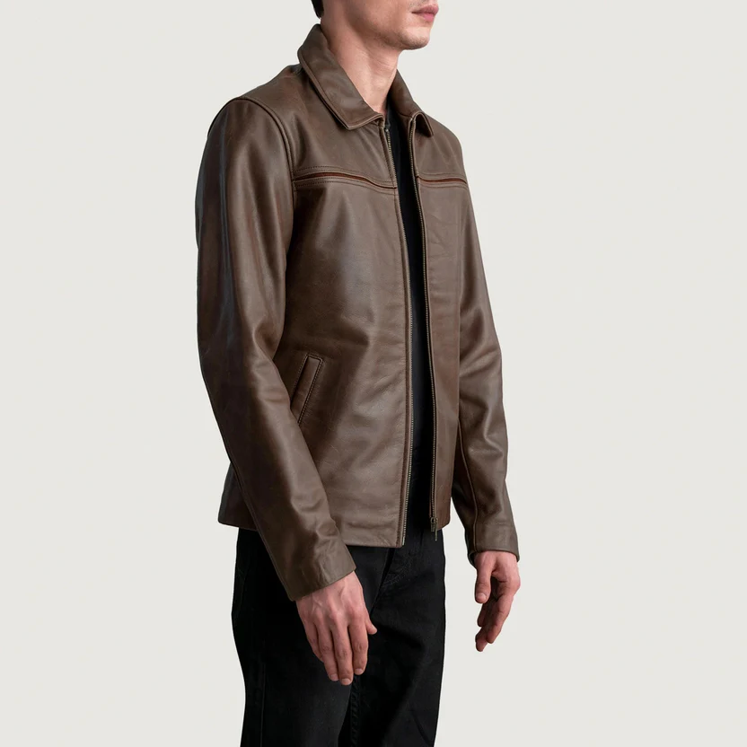 Urban Crest Leather Jacket - Image 3
