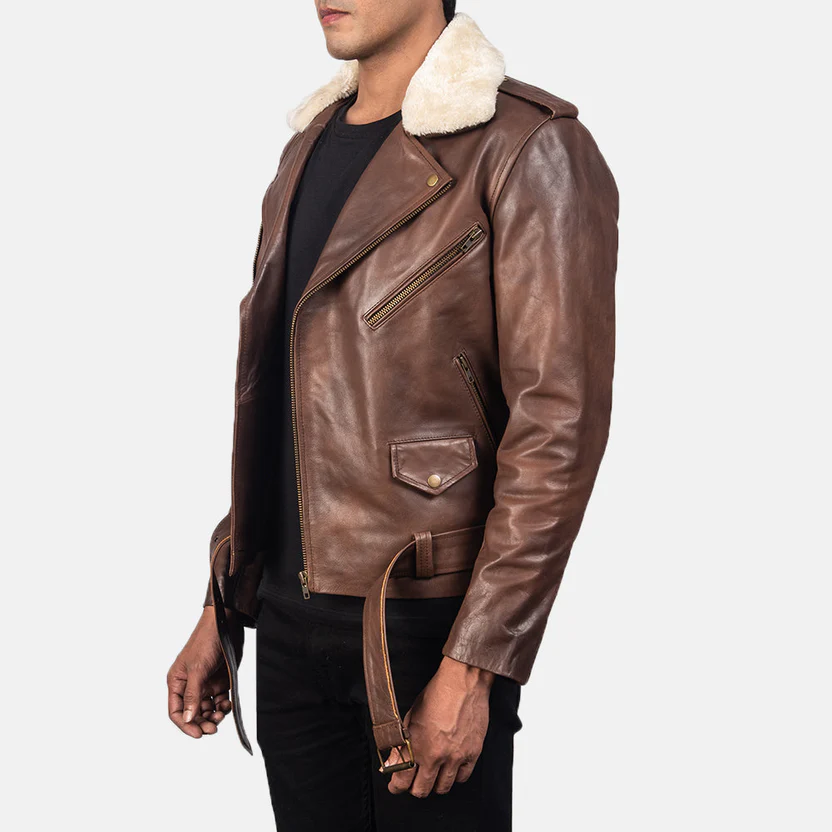 Furton Leather Biker Jacket - Image 15