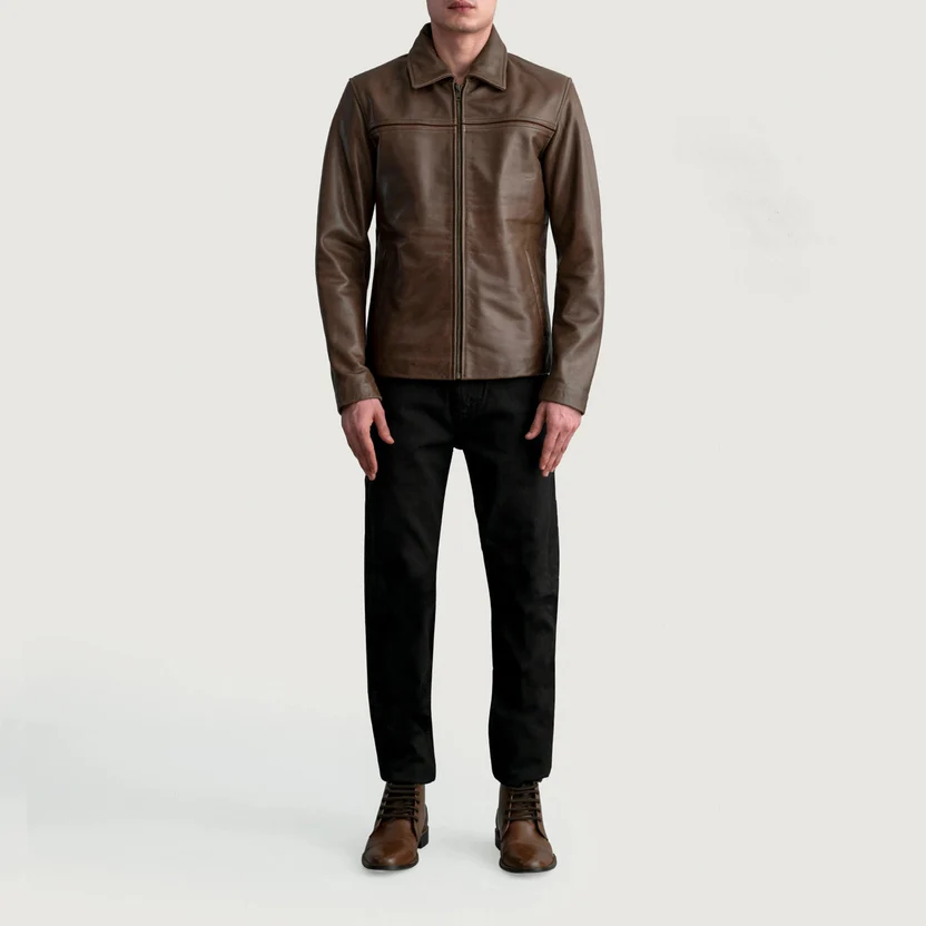 Urban Crest Leather Jacket - Image 4