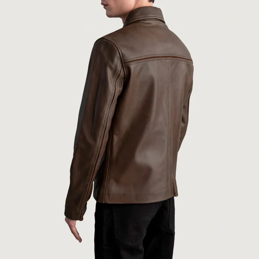 Urban Crest Leather Jacket - Image 6