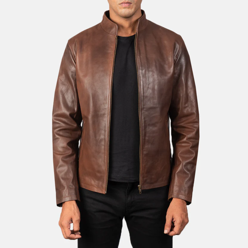 Alex Leather Biker Jacket - Image 7