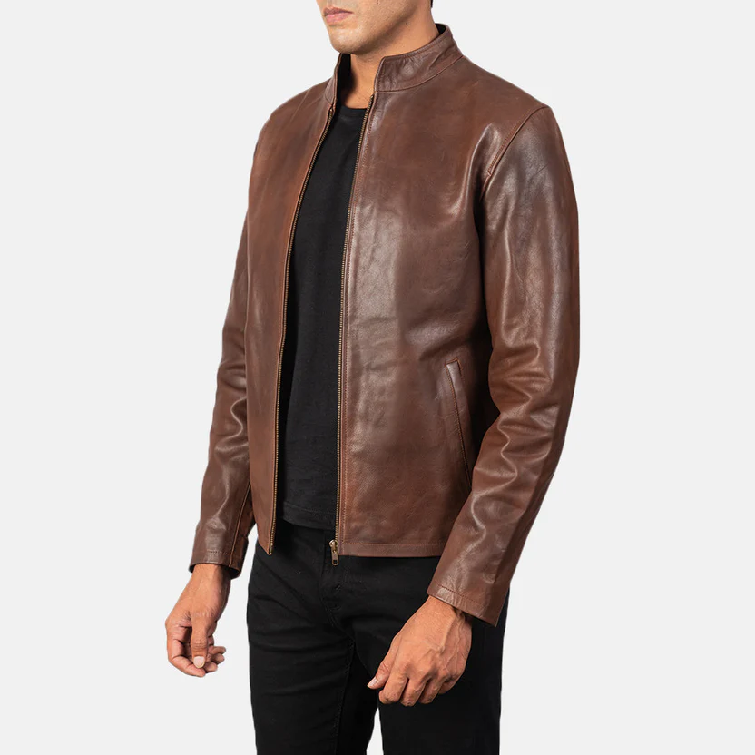 Alex Leather Biker Jacket - Image 8