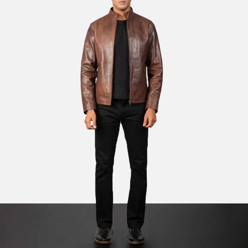 Alex Leather Biker Jacket - Image 11