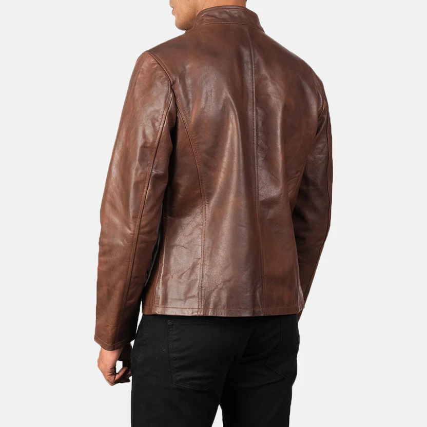 Alex Leather Biker Jacket - Image 9