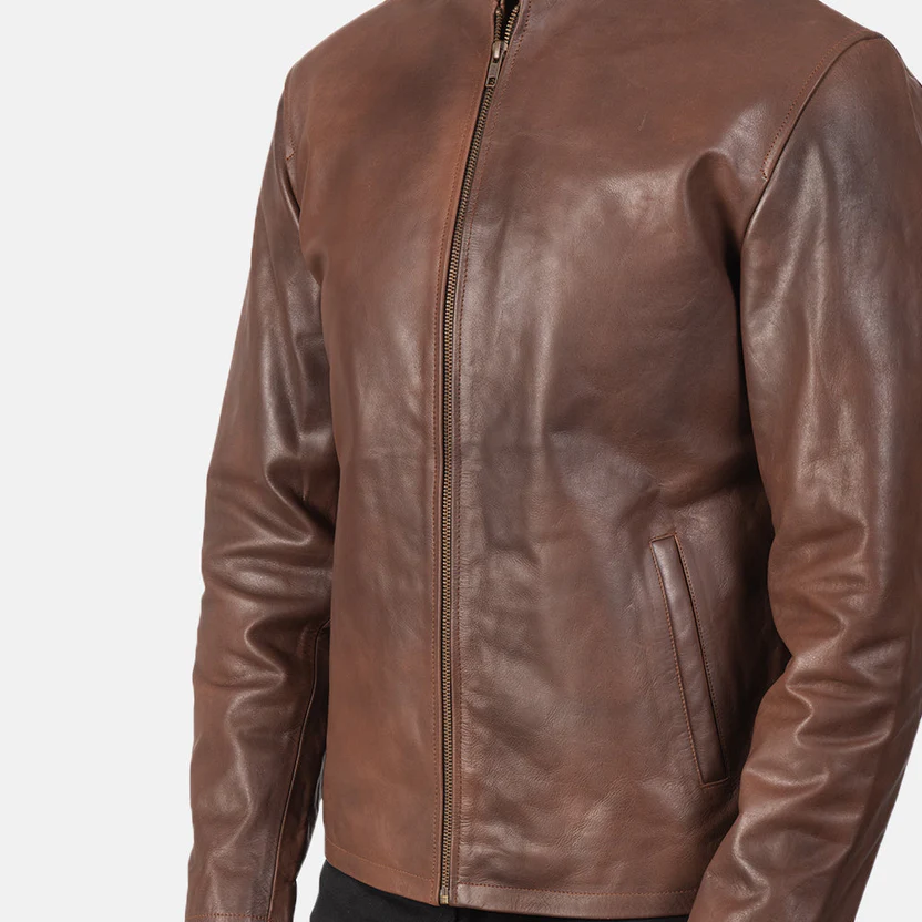 Alex Leather Biker Jacket - Image 10