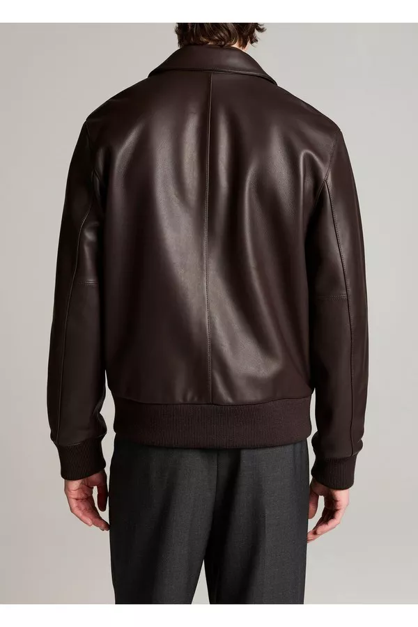 Drevano™ Leather Bomber Jacket - Image 3