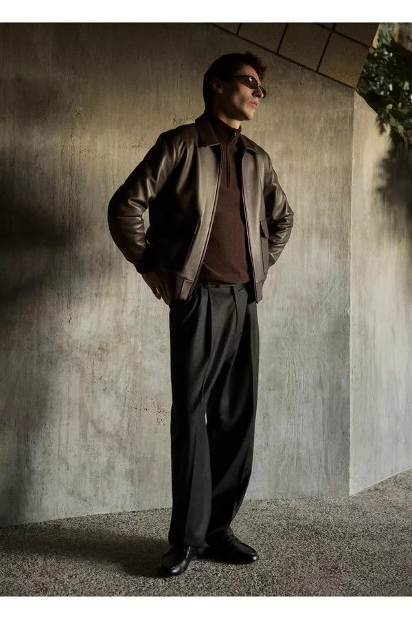 Drevano™ Leather Bomber Jacket - Image 5