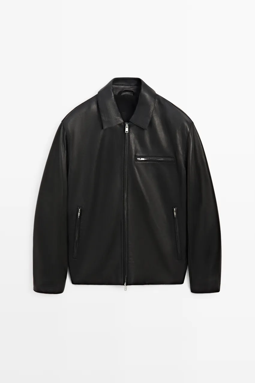 Nappa Leather jacket with pocket detail - Image 5