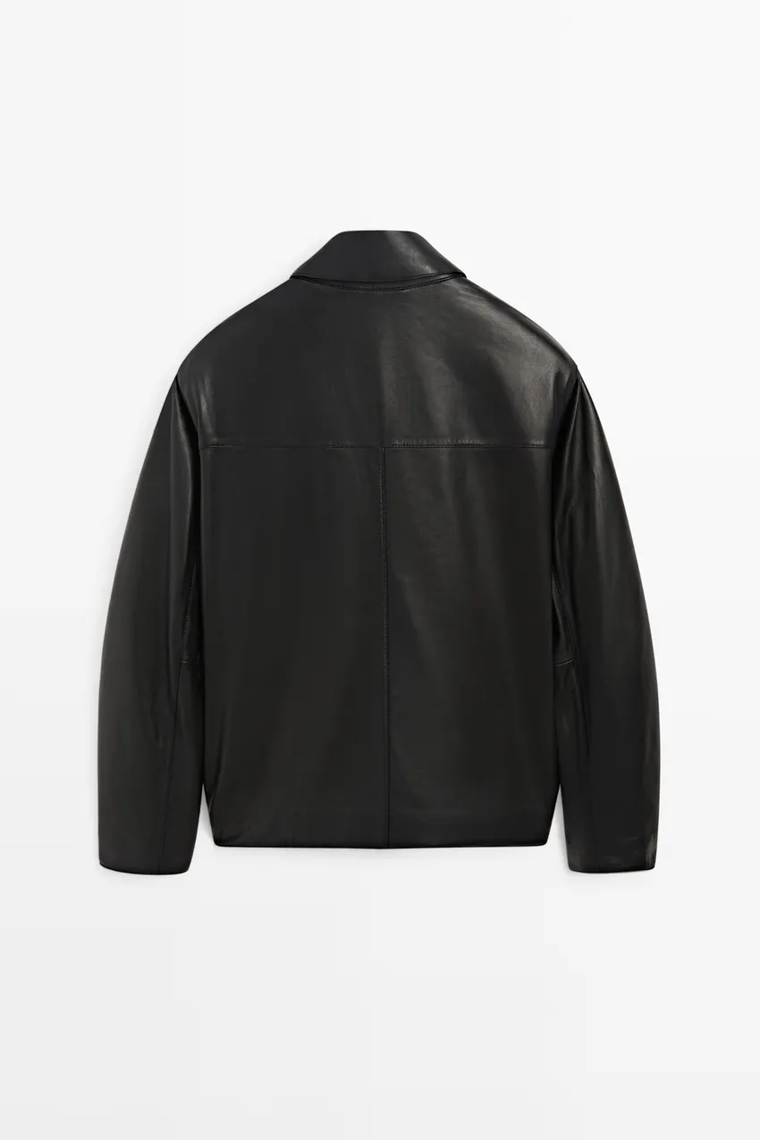 Nappa Leather jacket with pocket detail - Image 6