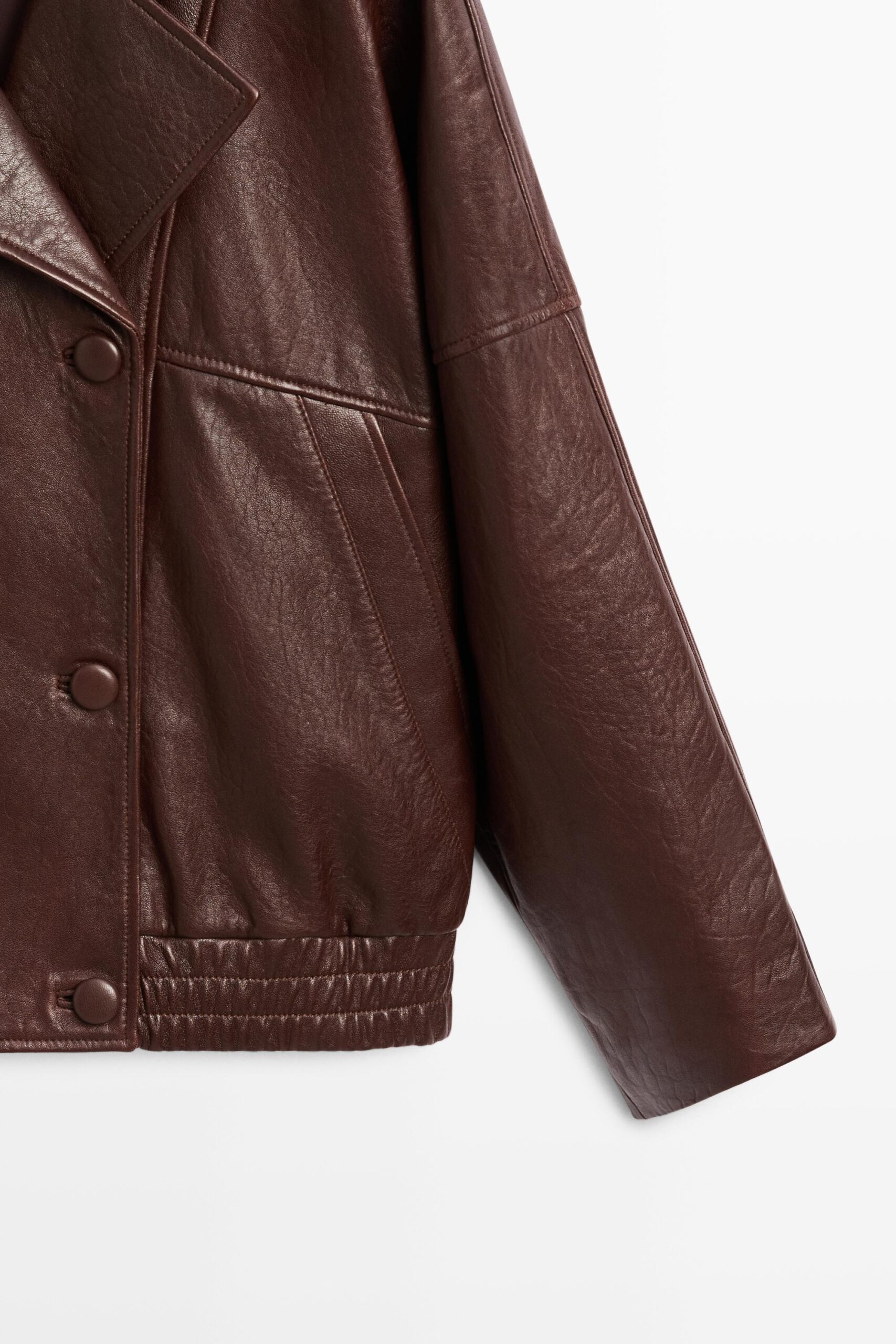 Leather Bomber Jacket For Women | Double Breasted - Image 5