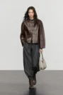 Sheepskin Nappa Toggle Leather Jacket