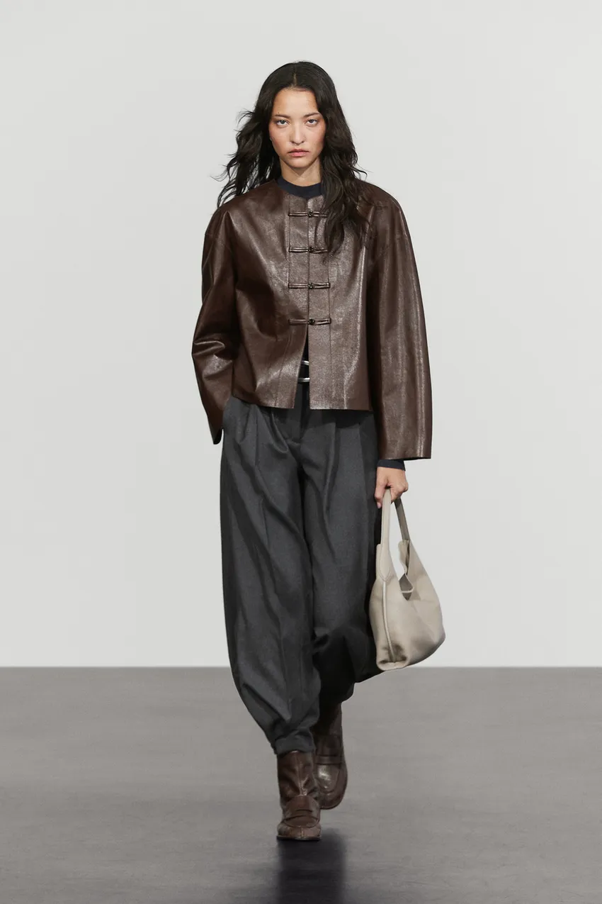 Sheepskin Nappa Toggle Leather Jacket
