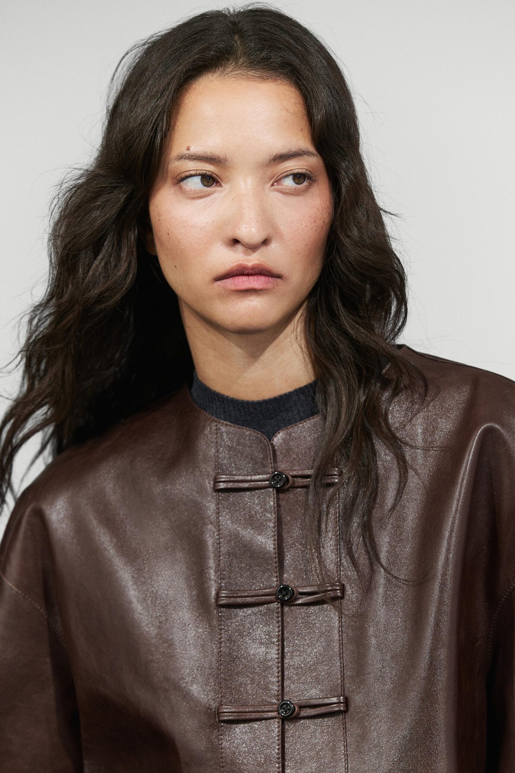 Sheepskin Nappa Toggle Leather Jacket - Image 3