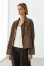 Women’s Goatskin Leather Blazer Jacket