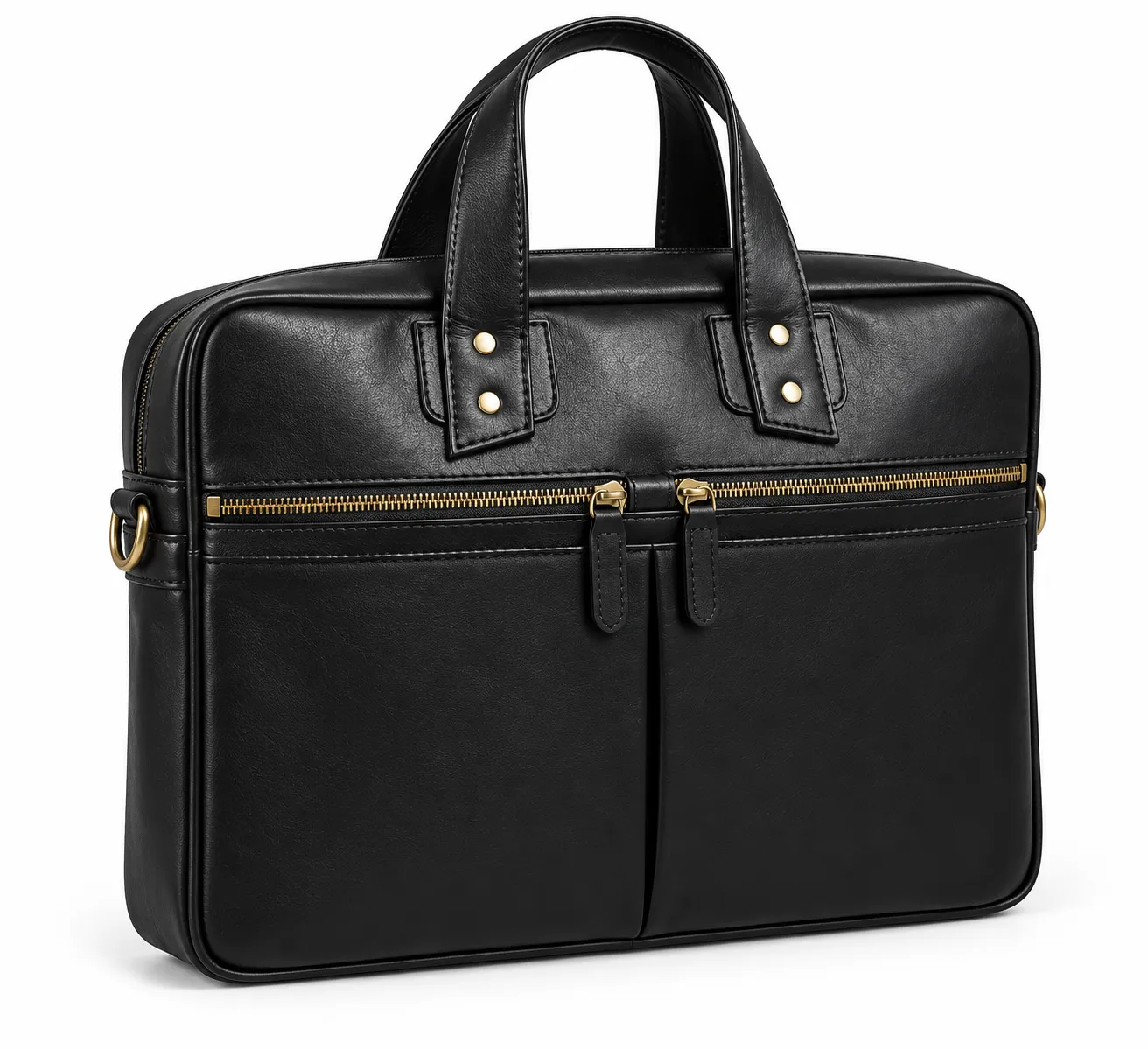 Veyron Buffalo Leather Briefcase - Image 2